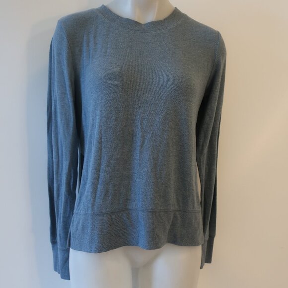 ALO Yoga Tops - Womens Alo Yoga Blue High Low Pullover Sweatshirt Top S